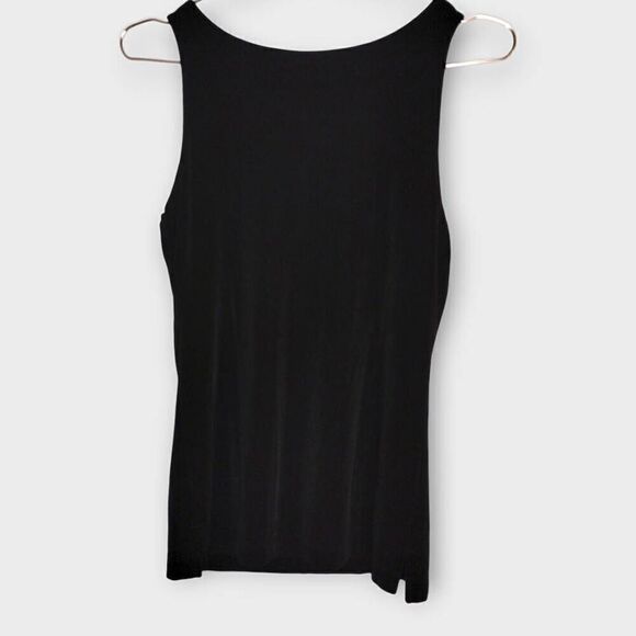 Chicos Traveler Womens Sweater Tank Sz 1 (8 US)  Black Sequins Knit Holiday Glam - Picture 2 of 7